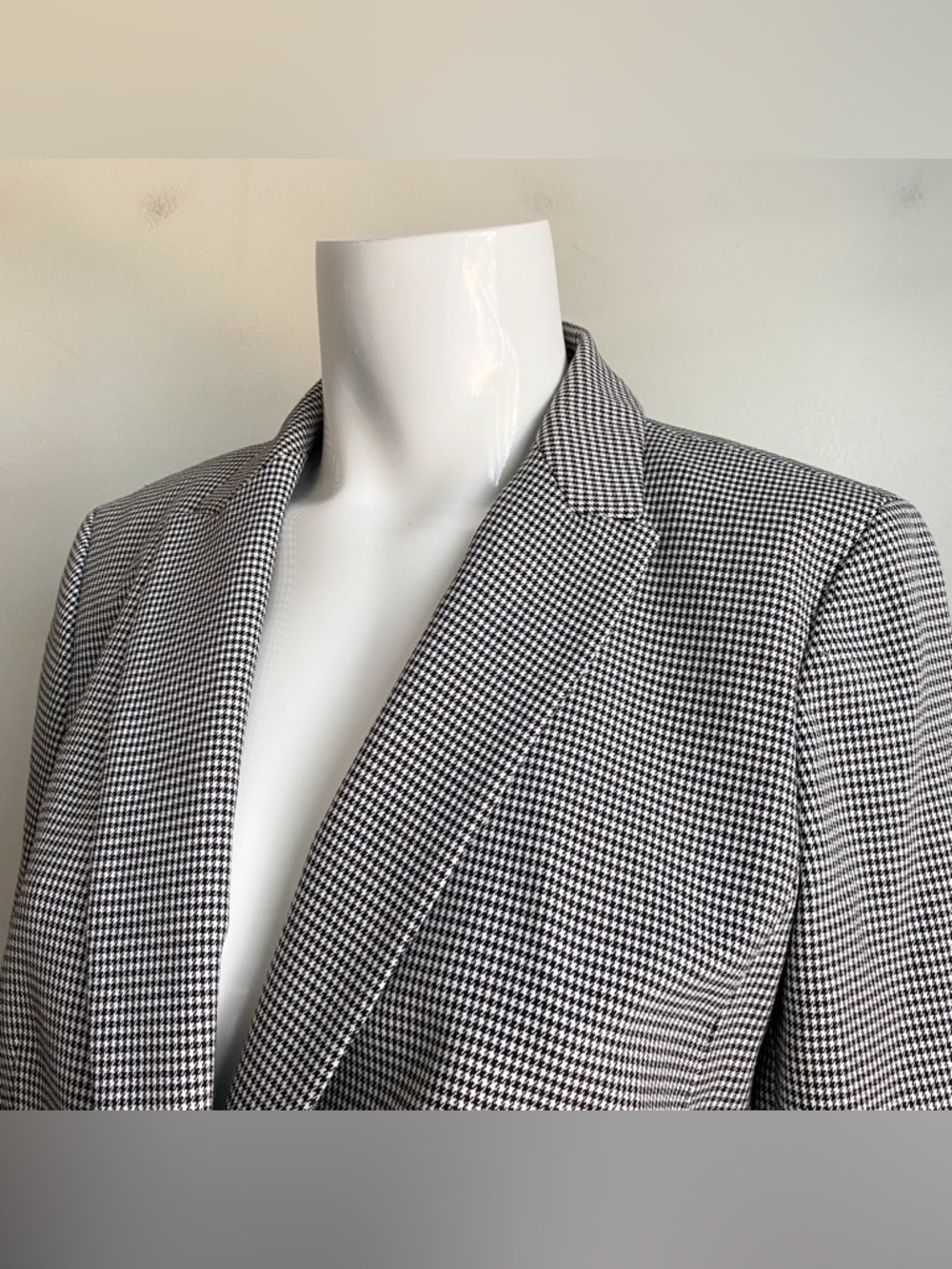 Talbots Houndstooth Prince of Wales Check Blazer Tailored Career Jacket Preppy 4 - Picture 6 of 8